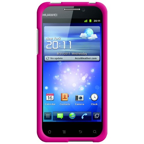 Coque caoutchoutée Huawei Mercury M886 Amzer rose rigide clipsable