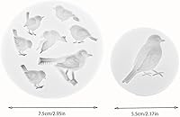 Vista 2 de 2 moldes de silicona para pájaros, para hacer dulces, herramientas para hacer dulces, moldes de chocolate, postres, cubitos de hielo, goma, arcilla