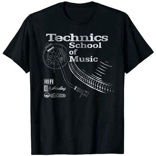 Cuciture laterali moderne SIBOER Technics Logo T Shirt Funny Birthday Cotton Tee Vintage Gift for Men Black XXL