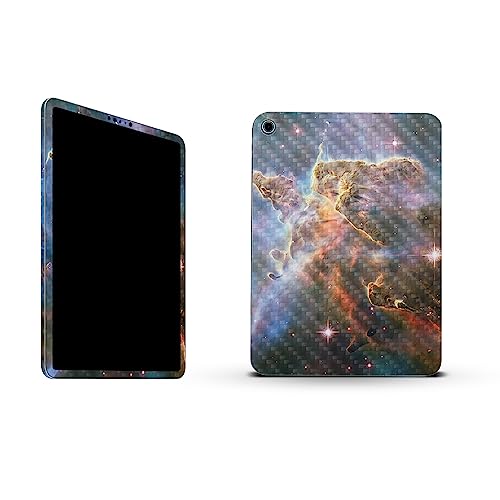 Image of MightySkins Carbon Fiber Skin Compatible with Apple iPad 10.9 inch 10th Gen (2022) Full Wrap Kit - Golden Nebula | Protective, Durable Textured Carbon Fiber Finish | Easy to Apply | Made in The USA