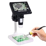 Poothoh 4.3-inch LCD Digital Microscope, 50X-1000X Magnification, Camera Handheld Microscope with 8
