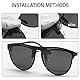 2 Stück Sonnenbrillen Clip für Brille, Sonnenbrillen Aufsatz Brille, Clip on Sonnenbrille, Aufsteck Sonnenbrille für Brillen, Sichern Sie sich Ihre sonnenbrillenaufsatz hier für Brille Herren Damen