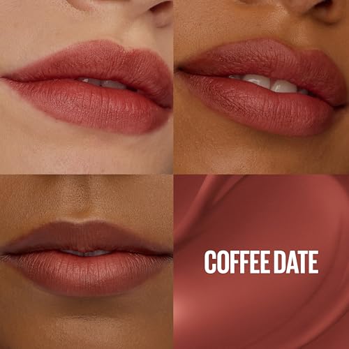 Image of MAYBELLINE Super Stay Teddy Lip Tint, Long Lasting Matte Lipstick for Up To 12HR Wear, Coffee Date, 1 Count