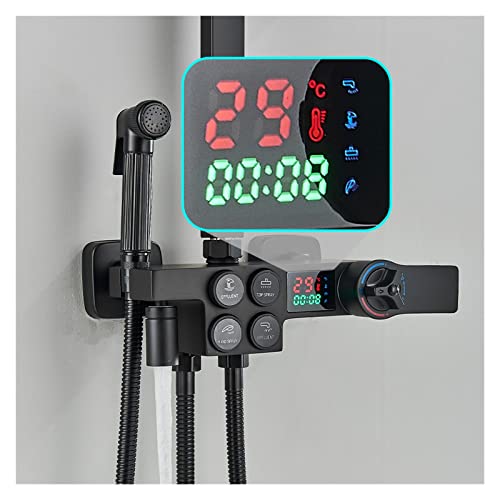 Robinet de douche thermostatique affichage LED et électricité par débit - 6