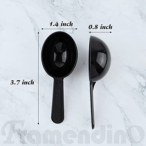 Framendino, 5 Pack Plastic Coffee Measuring Spoons Short Handle Scoops For Tea Sugar Cereal Milk Powder Spices Black 7G #TOP3