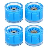 KKPLZZ Roues Longboard PU 55x45mm PU avec Frottement et Roulements de Noyau Magnétique, C...