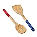 Disney Home Bon Voyage Wooden Spoon and Turner Set, Kitchen Cooking Utensils, 2 Piece - Mixed Colors