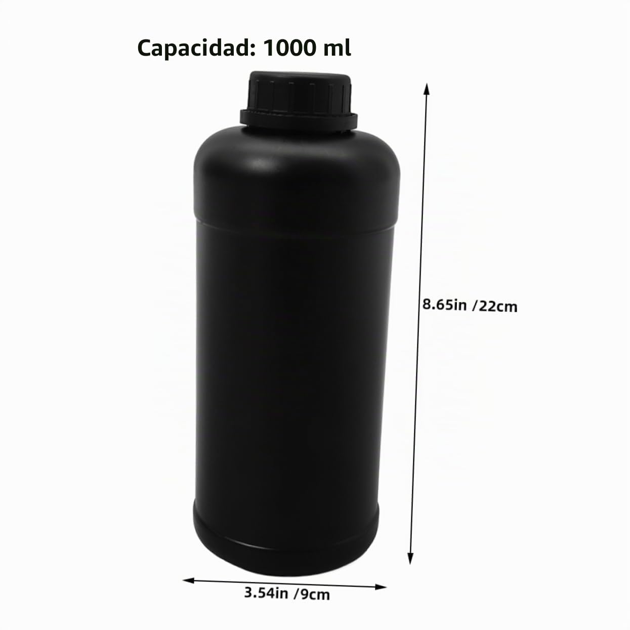 LIFKOME Botellas Plástico 1000ml para Químicos Diseño Protector y Uso Versátil, Contenedores de Almacenamiento Ideales para Muestras y Líquidos en Laboratorio