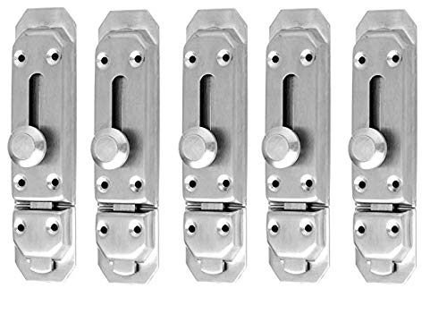 Sun Shield Stainless Steel Door Security Latch Lock of 3 Inch for Home, Bathroom, Kitchen, Office - 5 Pcs (B084KXVS51) Amazon Price History, Amazon Price Tracker