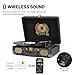 Vinyl Record Player Bluetooth 3-Speed Portable Vintage Suitcase with Built-in Speakers, RCA Line Out AUX in Headphone Jack Vintage Turntable, Black