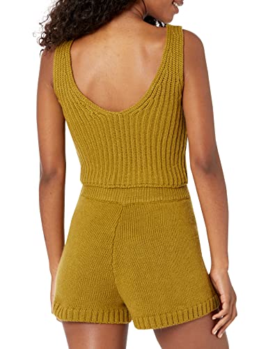 Image of The Drop Womens Sylvie Cotton Blend V-Neck Cropped Sweater Tank