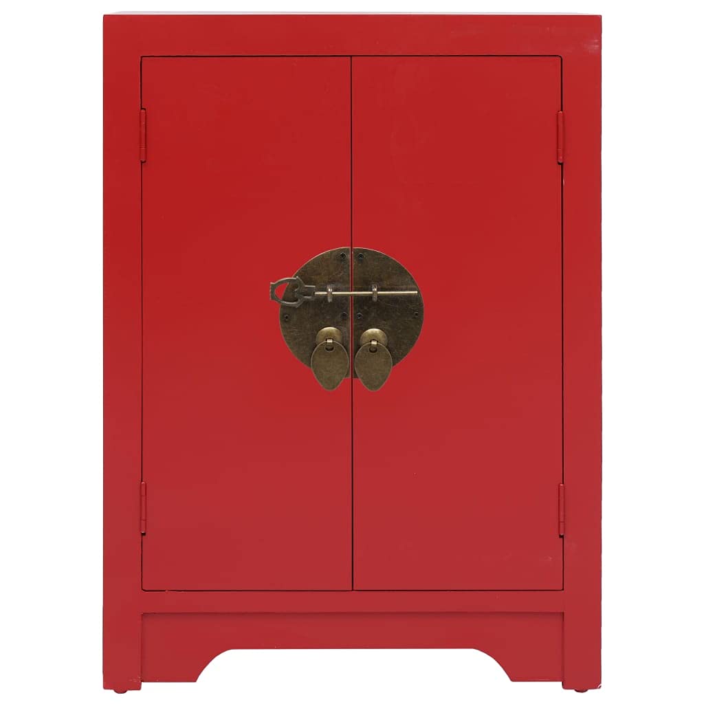 vidaXL Table de Chevet Table de Nuit Armoire de Chevet Bout de Canapé Chambre à Coucher Salon Maison Intérieur Rouge Bois de Paulownia