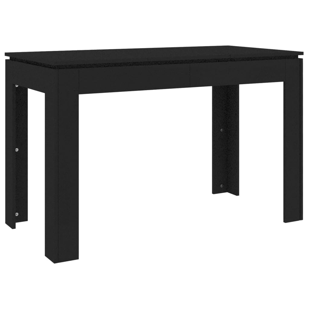 INLIFE Mesa de comedor negra 120 x 60 x 76 cm de madera multicapa muebles, mesas (26,25 kg)