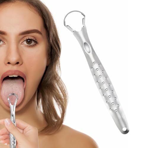 Gratte-langue professionnel en acier inoxydable | Outil de nettoyage de langue durable, réduit la mauvaise halein, améliore l’hygiène buccale, soin oral efficace pour hommes et femmes