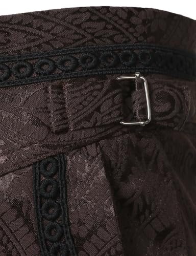 Image of VATPAVE Mens Gothic Pants Cosplay Costume Steampunk Victorian Pants