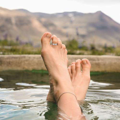 BORUO Toe Rings - Sterling Silver Band Ring - Stylish Toe Rings For Women - Sterling Silver Rings for Gifting - Chic 925 Sterling Silver Rings - Toe Rings For Women With Gift Bag, 2 mm, 3mm, 4mm4