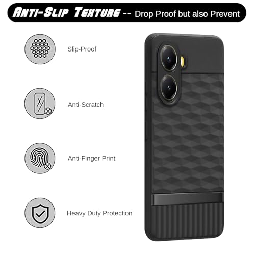 Image of Shockproof Case for Poco X7 Pro 5G | Full Camera Protection | TPU Flexible Back Cover for Poco X7 Pro 5G (Matte Black)