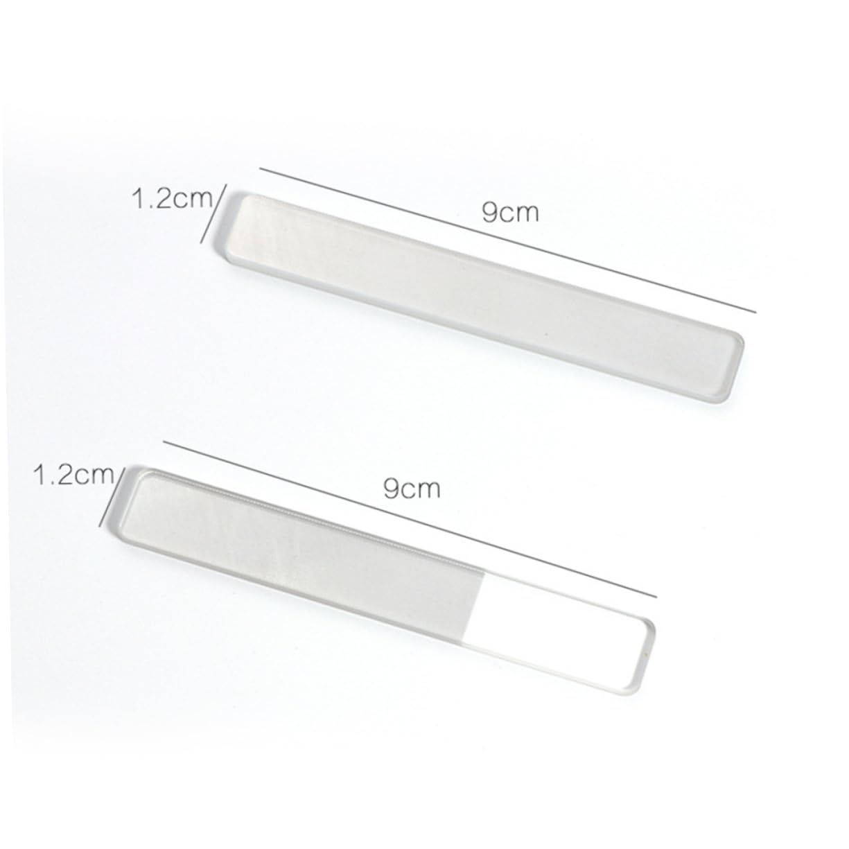 WOFASHPURET 2Pcs Nano Glass Nail Buffer with Storage Case Transparent Handle Fingernail Files for Nail Art Tool for Salon Home Use