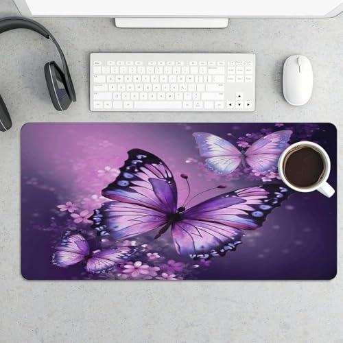 Pad para mouse grande con diseño mariposa y base antideslizante miniatura 5