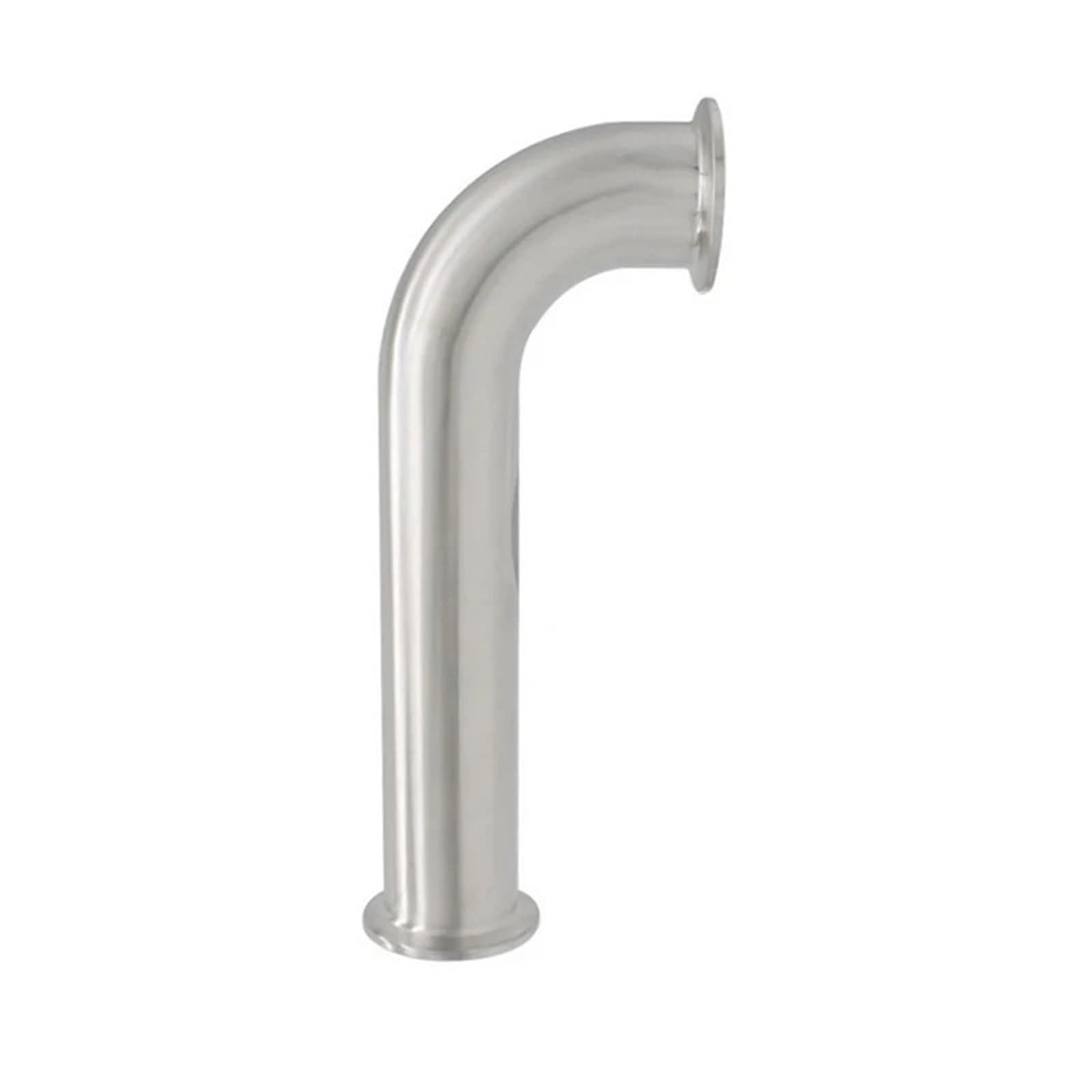 Sahul Od38 X Tc50.5 1.5" 2" Tri Clamp 90° Elbow With Extension Tube - 25Mm/32Mm/38Mm/51Mm Od, Ss304 Sanitary Stainless Steel(,L 610Mm-Ss316l)