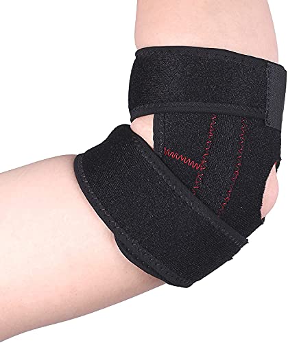 FHK Sportieve elleboogbandage, veerbelaste ellebooghouder, sportondersteuning, voor fitness, ellebogen, schokbestendig… - Image 3