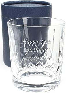 Go Find A Gift Personalised Engraved Cut Crystal Whisky Glass Tumbler