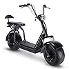 SAY YEAH Fat Tire Electric Scooter for Adults - 25 mph, 1000w, 60V with 2 Seat, Disc Brakes, Key Start, Power Display - Black #3