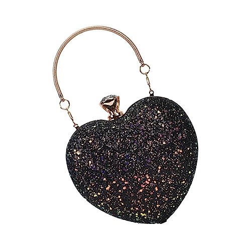 Sac à main sequins Veemoon en cœur cadeau chic pour demoiselle d'honneur de mariage