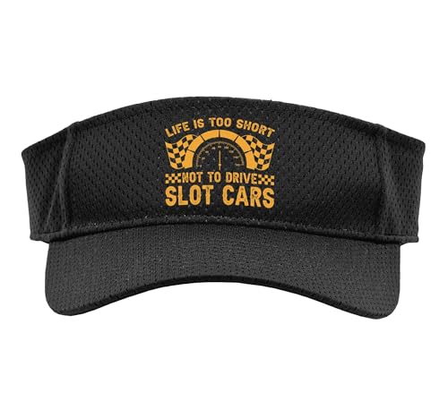 Mini Car Drag Racing Slot Car Short Term Drive Sport Sun Visor, Adult, One Size, Black