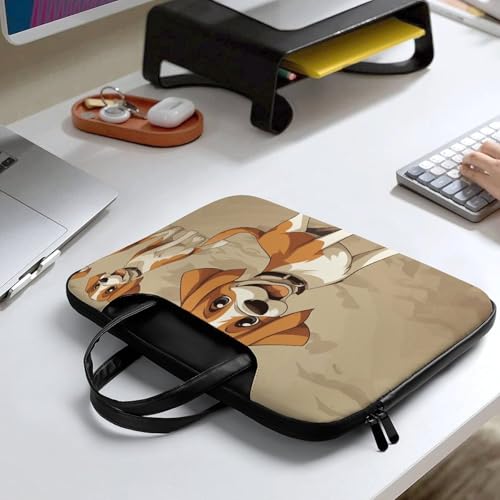 Maletín impermeable para laptop 17 pulgadas con estampado perrito Beagle miniatura 6