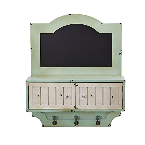 Nearly Natural 7030 Vintage Doors & Hooks Chalkboard Wall Organizer, 21.5