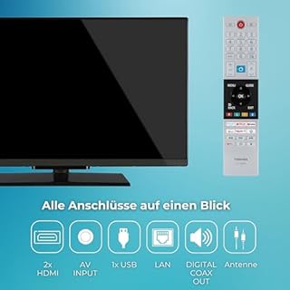 Toshiba Fernseher 32 Zoll Smart TV VIDAA Full HD Fernseher HDR Smart TV mit Triple-Tuner, LED TV 32LV3F63DAZ (2026)
