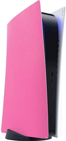 Skinit Decal Gaming Skin Compatible with PS5 Digital Edition Console - Pink Carbon Fiber Specialty Texture Material Design