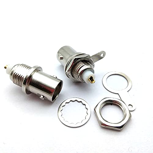 50 Pcs of BNC Socket Female Chassis Panel Mount Socket Coaxial Connectors 50 Ohm BNC Female Plugs