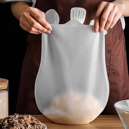 HMYZ Silicon Atta Kneading Dough Maker Bag, Silicone Preservation Magic Kneading Bag for Mixer for Bread, Pastry, Pizza & Tortilla Flour-Mixing Bag Best Non-Toxic Multifunctional Cooking Tool