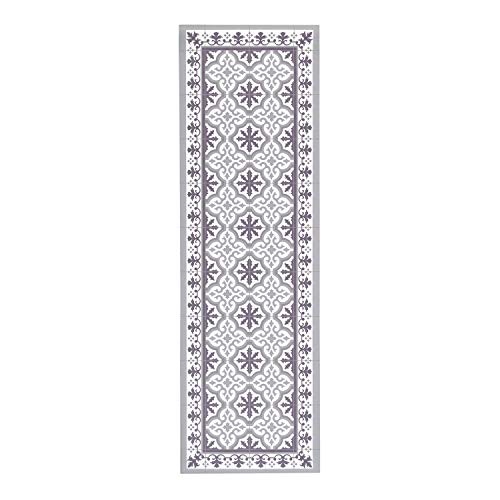 STORESDECO Alfombra de Vinilo VinylFloor, Alfombra Estampada y Antideslizante de PVC, Ideal para Cocina, salón, baño… (60cm x 200cm, Grises)
