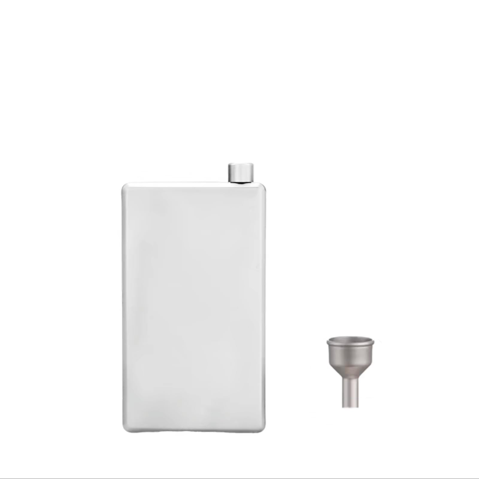 Bouteille de camping en titane pur avec entonnoir, 200 ml, légère, portable, ultralégère, pour camping, pique-nique, sac à dos, pique-nique en plein air (100 ml)