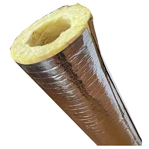 Manguito de Tubo de Aislamiento Térmico, Coquilla Aislante de Papel de Aluminio Autoadhesivo, Anticongelante Y Anti-condensación, Lana de Roca, Conducto de Chimenea Tubo de Aislamiento, 30mm/50mm