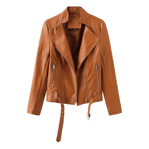 Manteau léger en similicuir parfait pour les sorties en ville