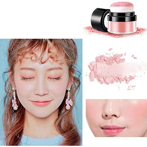 Cheek Blusher Powder, Cheek Makeup Blush Powder Coral Natural Blush Face Makeup for Girls Women Create A Natural Makeup - Image 4
