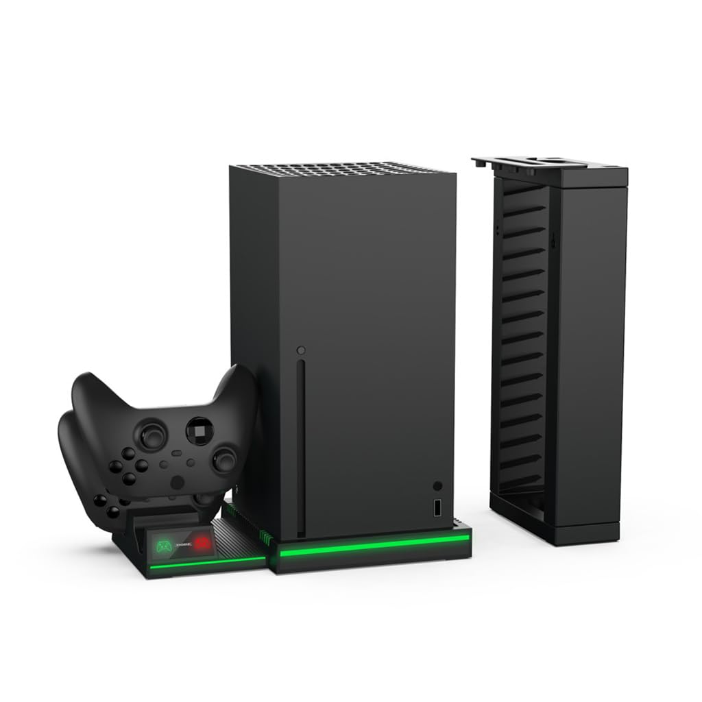 X Controller Charging Dock Twin Station & Storage Disc Bracket Console Stand Game Rack Storage Organizer