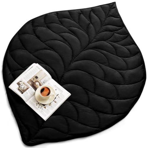 Image of Weighted Blanket for Adults, 10 lbs, 60 inch x 78 inch, washable Blankets, Black | Soft Queen Size Heavy Blanket, Large Weighted Blankets with Glass Beads for Stress Relief and Sleep Promotion