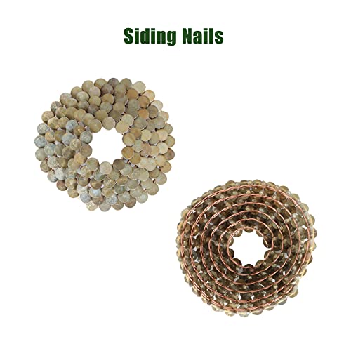 Timunr 7200 Count Siding Nails 15 Degree 3/4 Inch X 0.12 Inch Collated Wire Coil Full Round Head Ring Shank Electro Galvanized Roofing Nails #TOP1