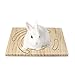 Litewoo Rabbit Foot Mat Grinding Pawl Board Natural Wooden Rabbit Toys for Bunny Chinchilla Guinea Pig Rabbit Antiskid Edible Natural Wood Pad