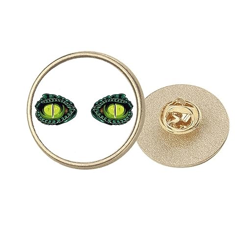 Broche ronde métal doré œil animal pour sublimer votre veste en jean