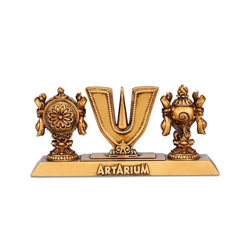 Image of Artarium Vaishnav Tilak Sankh Chakra Tilak of Lord Vishnu for Home Temple & Office Material- Resin & Marble Dust (Vaishnav Tilak 4 Inch)