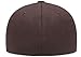 Flexfit Unisex Cotton Twill Fitted Baseball Cap, Brown, Small-Medium