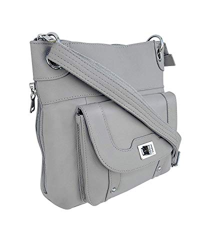 Goson Cowhide Leather CCW Concealed Carrying Gun Messenger Crossbody Purse4
