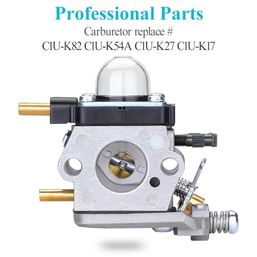 HOODELL C1U-K82 C1U-K54A Carburetor, for Mantis Tiller 7222 7222M 7225 7920, Echo TC-210 HC-1500, Cultivator Carb, Plus Rebuild Kit Primer Bulb Fuel Line and More