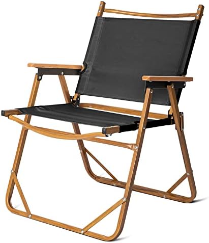 Outvita Portable Folding Camping Chair, Ultralight Low Beach Chair, Durable Aluminum Frame Armchairs for Hiking Concert Fishing Picnic, Supports 223Lbs